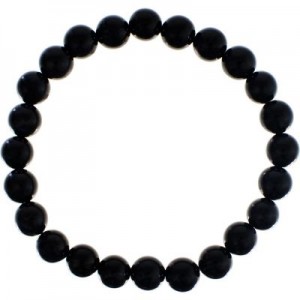 Bracelet Obsidienne noire billes 8mm sur élastique